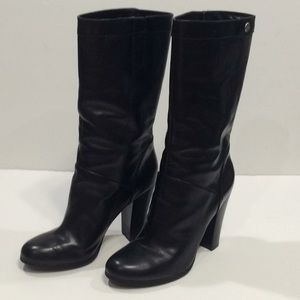 Nine West AMRIT Black Leather upper boot size 8 M